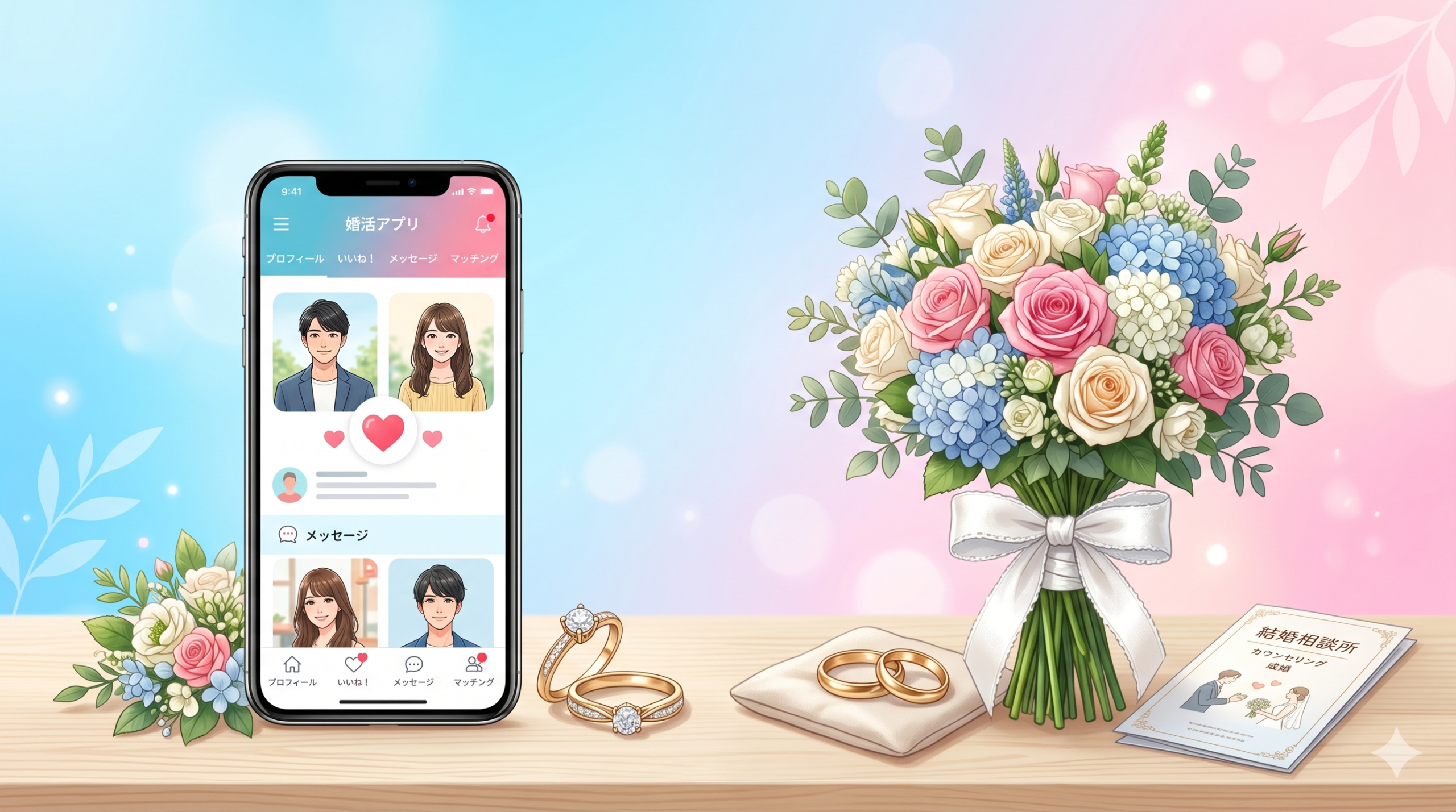 婚活アプリ vs 結婚相談所 比較イメージ