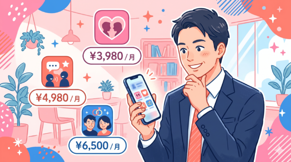 30代男性向けマッチングアプリ料金比較