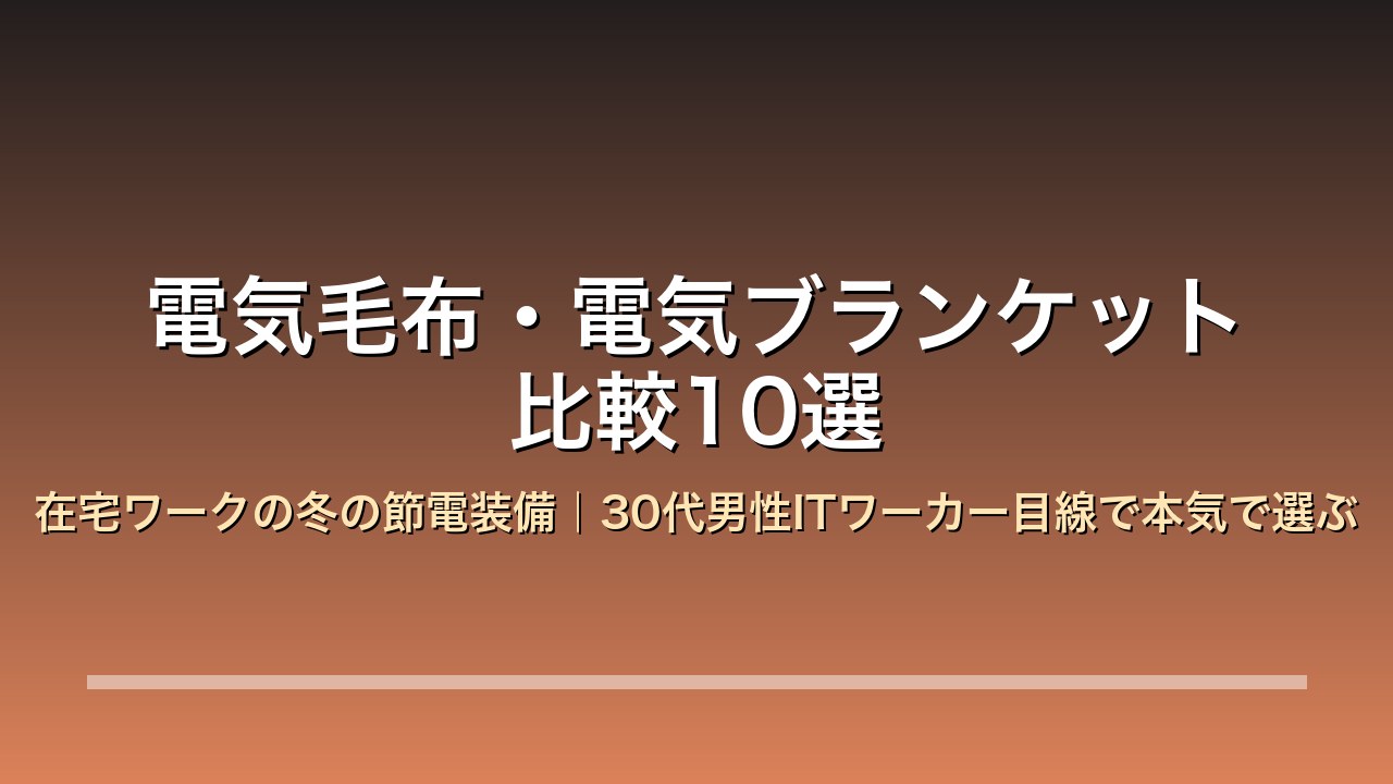 電気毛布 電気ブランケット 比較 30代男性
