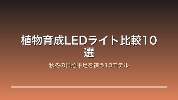 植物育成LEDライト比較10選のアイキャッチ