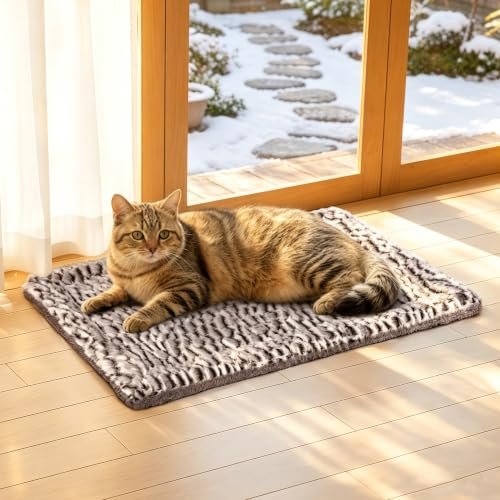 Pawtasy ペット用ホットカーペット 両面使用 グレー