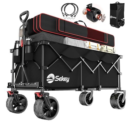 Sekey キャリーワゴン 特大容量 高耐荷重