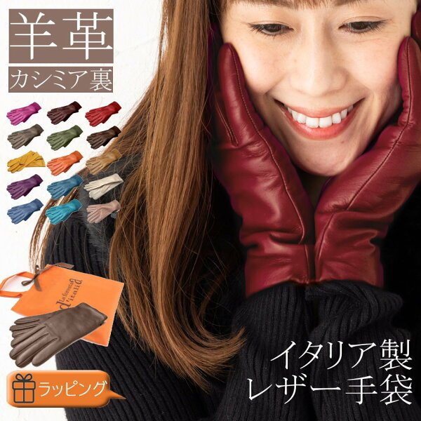 DISA GUA022 カシミア裏 レディース革手袋